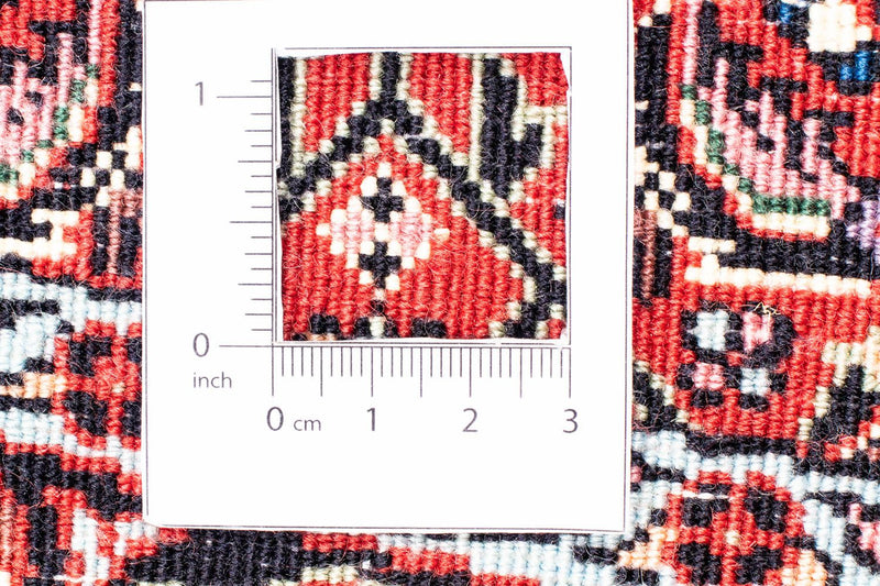 Persisk matta - Bijar runt  - 150 x 150 cm - mörkröd