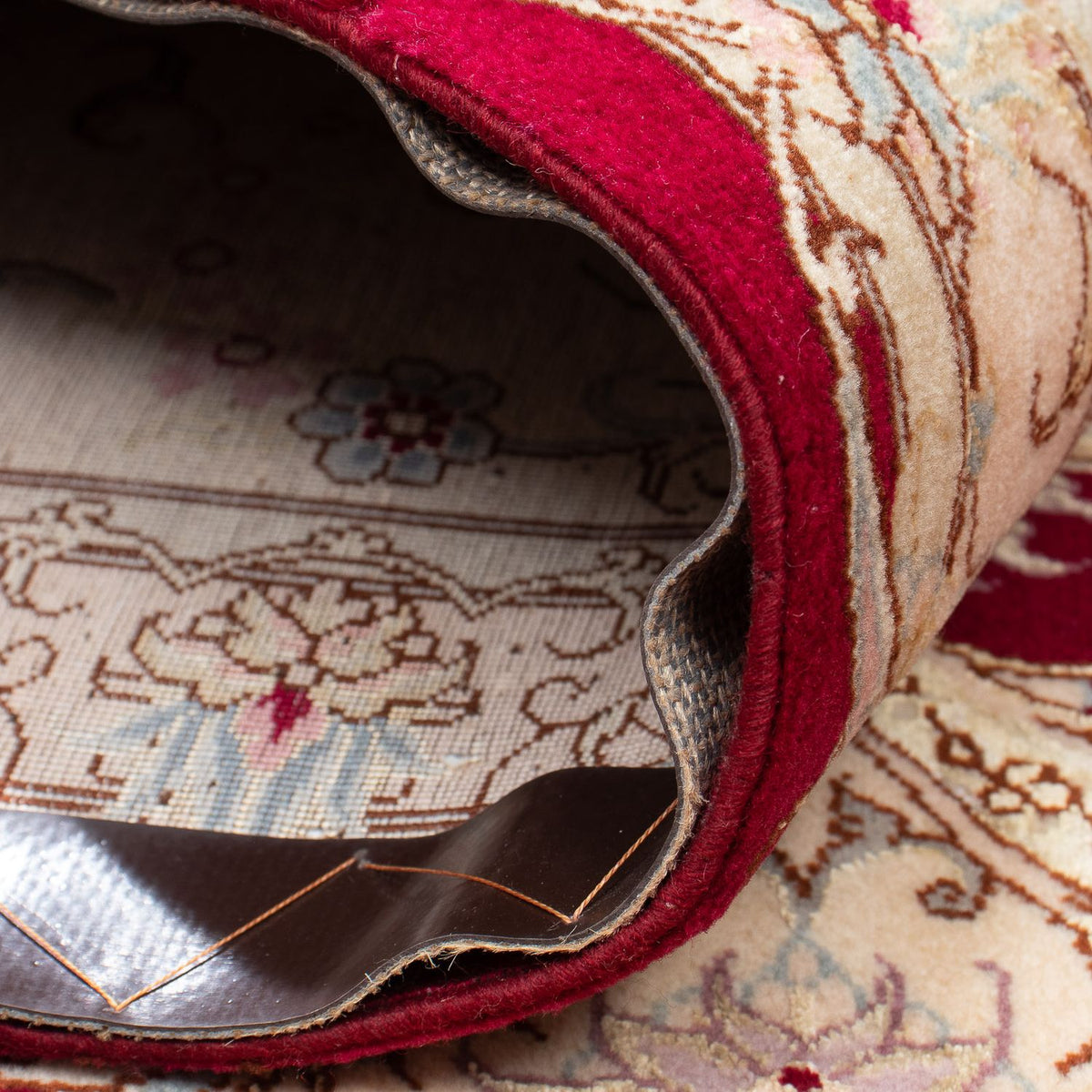 Persisk matta - Tabriz - Royal - 293 x 248 cm - mörkröd