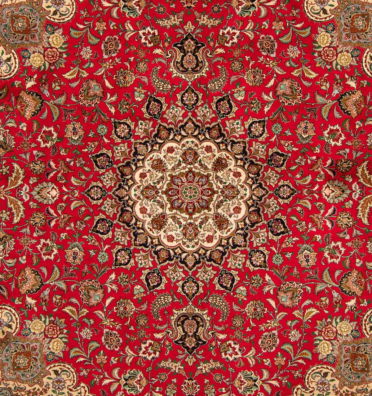 Persisk matta - Tabriz - Royal kvadrat  - 251 x 251 cm - röd