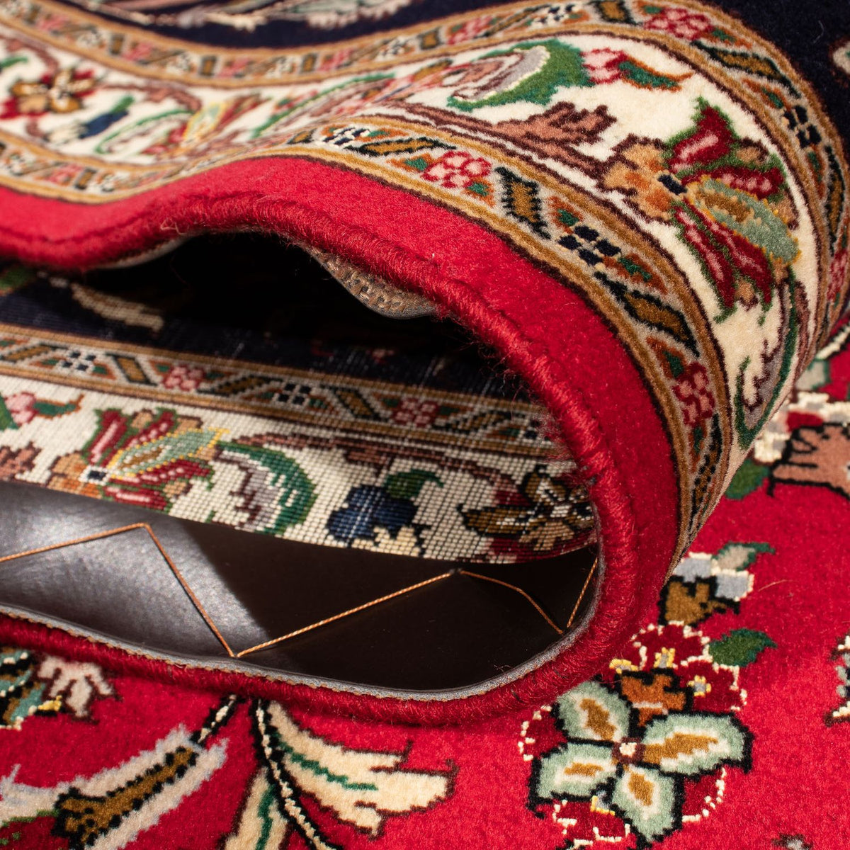 Persisk matta - Tabriz - Royal kvadrat  - 251 x 251 cm - röd