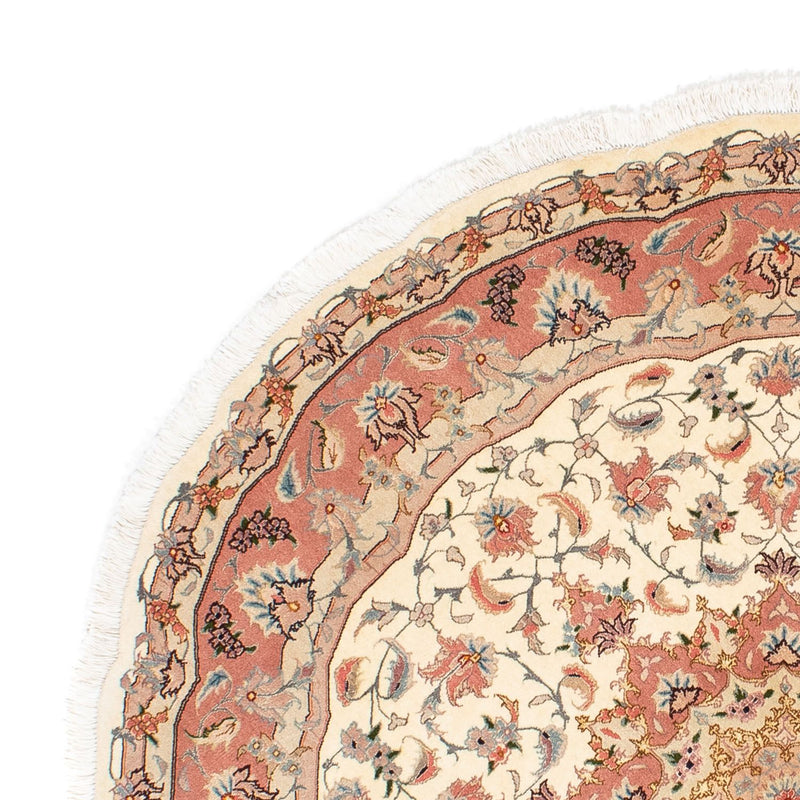 Persisk matta - Tabriz - Royal runt  - 150 x 150 cm - beige