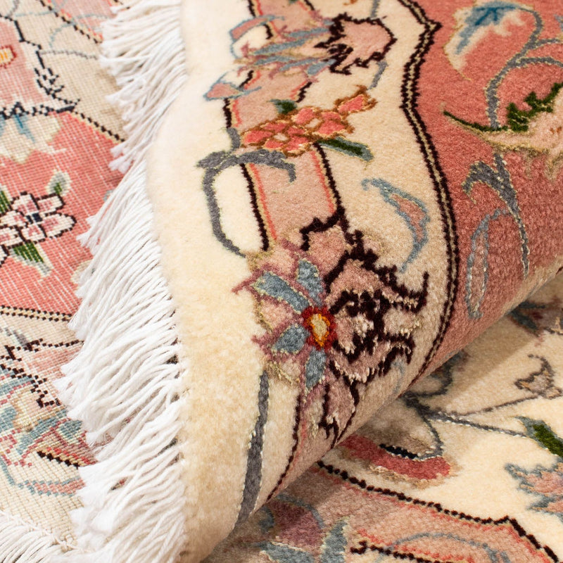 Persisk matta - Tabriz - Royal runt  - 150 x 150 cm - beige