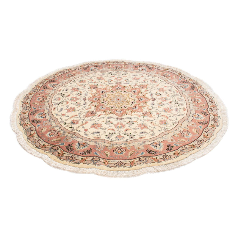 Persisk matta - Tabriz - Royal runt  - 150 x 150 cm - beige
