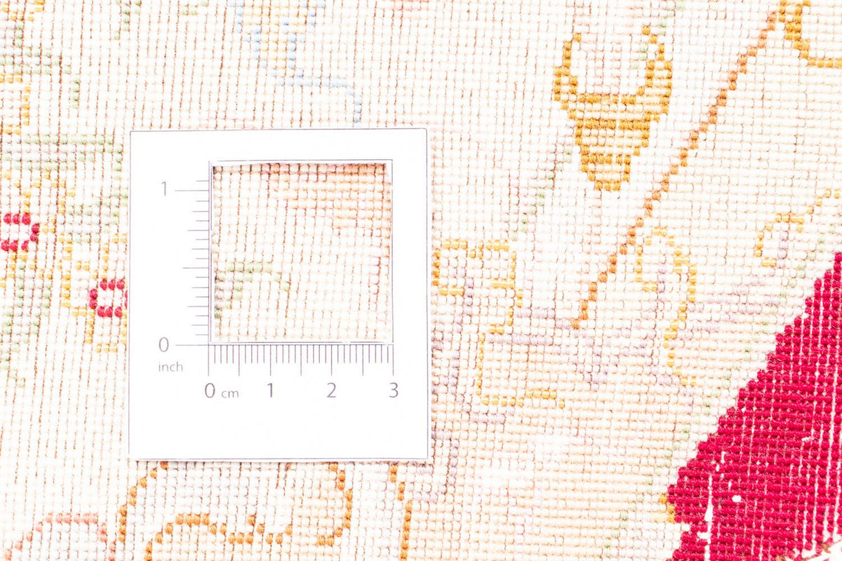 Persisk matta - Tabriz - Royal runt  - 150 x 150 cm - mörkröd