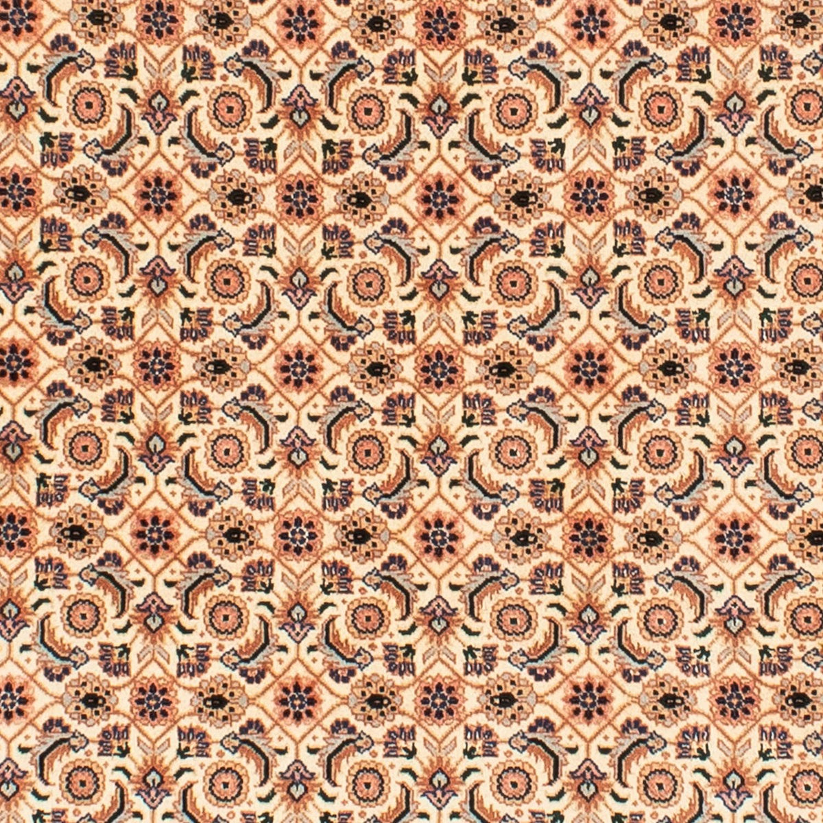 Persisk matta - Tabriz - Royal runt  - 150 x 150 cm - ljusbrun