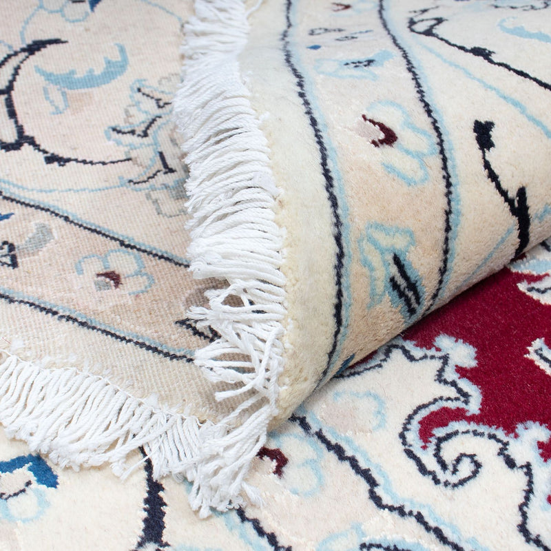 Persisk matta - Nain runt  - 246 x 246 cm - mörkröd