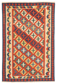 Kelim Carpet - orientalisk matta - 217 x 155 cm - röd