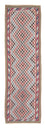 Runner Kelim Carpet - orientalisk matta - 385 x 96 cm - flerfärgad