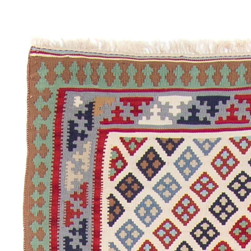 Runner Kelim Carpet - orientalisk matta - 385 x 96 cm - flerfärgad