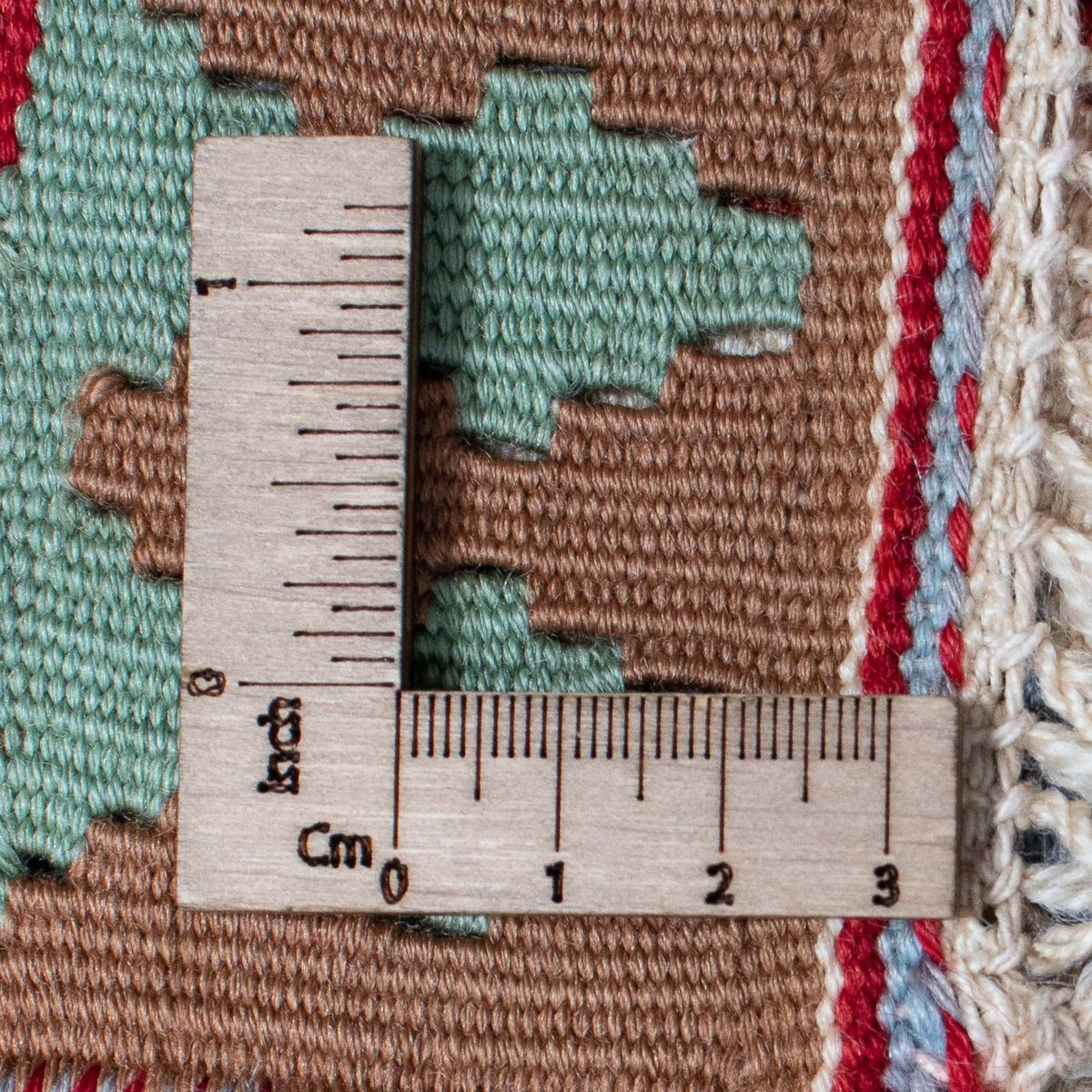 Runner Kelim Carpet - orientalisk matta - 385 x 96 cm - flerfärgad