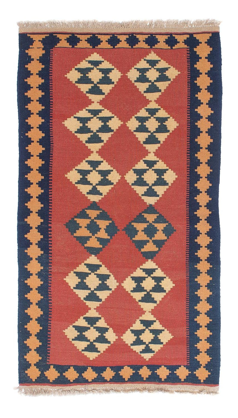 Kelim Carpet - orientalisk matta - 152 x 87 cm - mörkröd