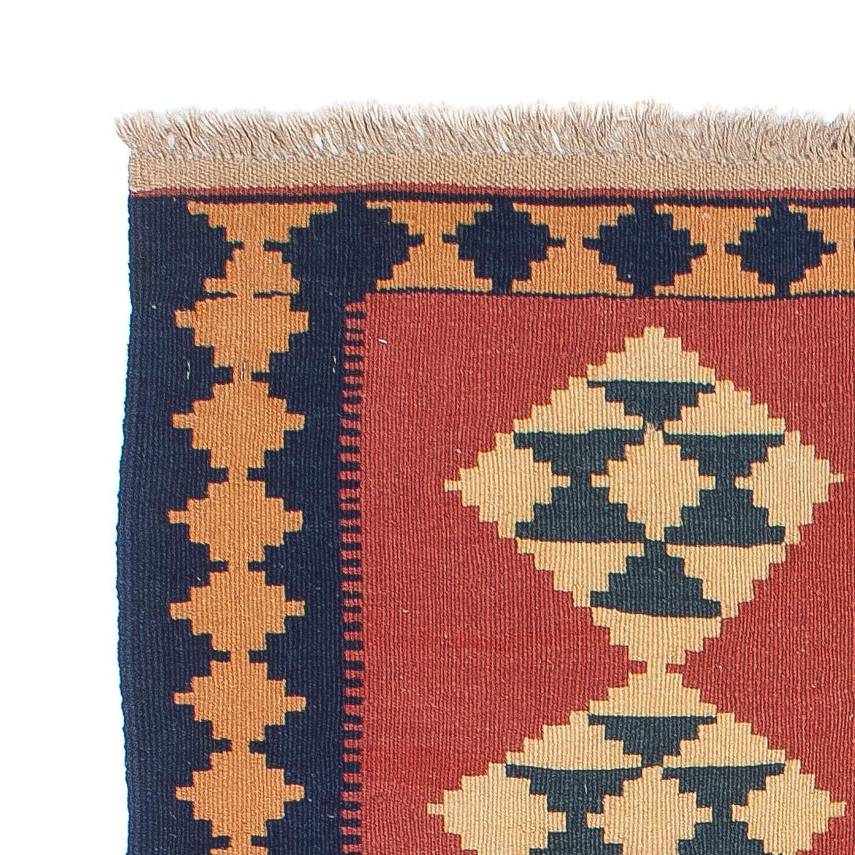 Kelim Carpet - orientalisk matta - 152 x 87 cm - mörkröd