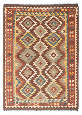 Kelim Carpet - orientalisk matta - 210 x 150 cm - ljusbrun