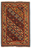 Kelim Carpet - orientalisk matta - 196 x 155 cm - mörkröd