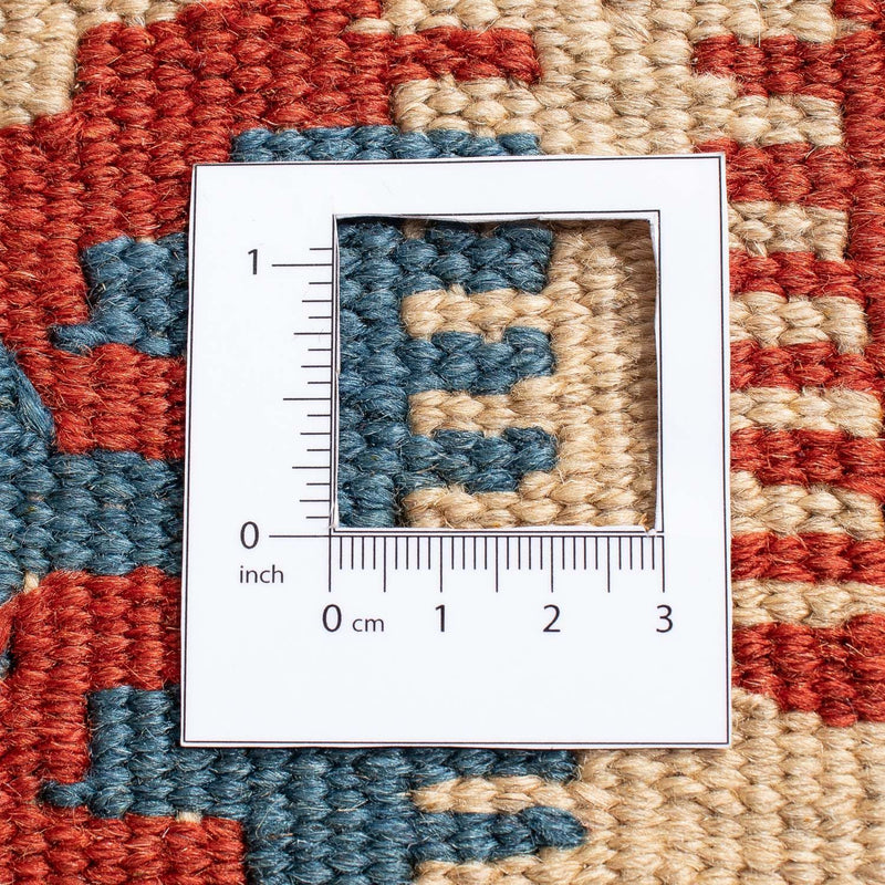 Kelim Carpet - orientalisk matta - 196 x 155 cm - mörkröd