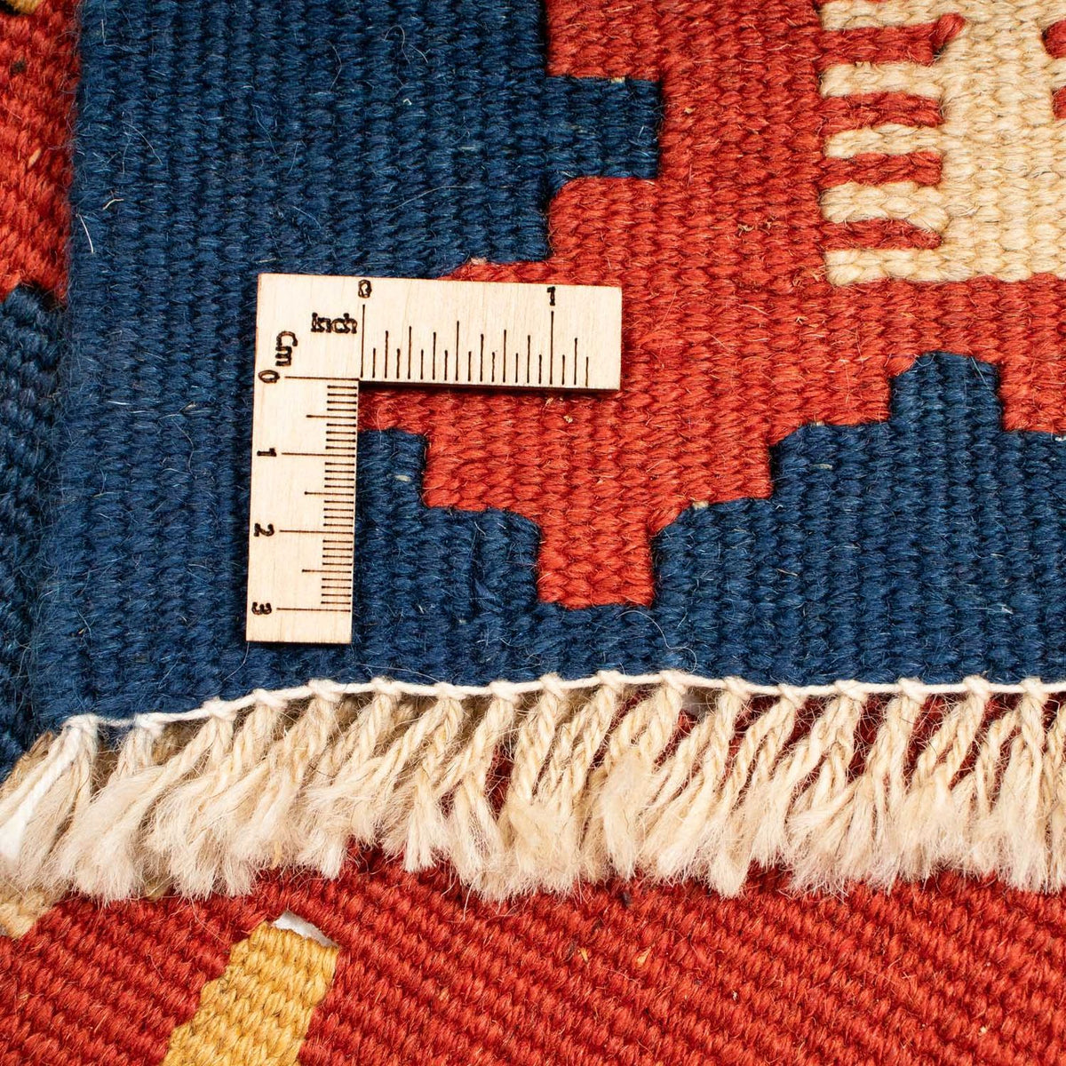 Kelim Carpet - orientalisk matta - 217 x 160 cm - mörkröd