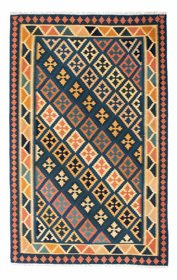 Kelim Carpet - orientalisk matta - 208 x 154 cm - flerfärgad
