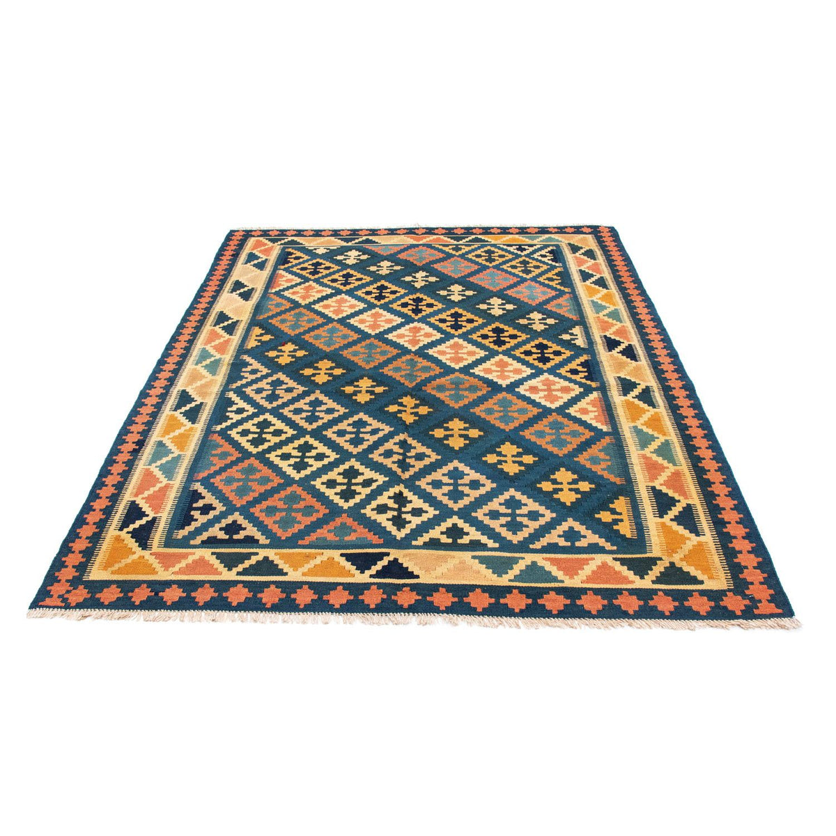 Kelim Carpet - orientalisk matta - 208 x 154 cm - flerfärgad