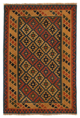 Kelim Carpet - orientalisk matta - 203 x 158 cm - flerfärgad