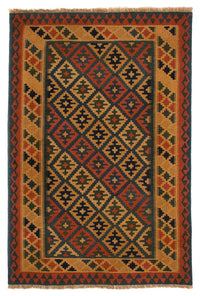 Kelim Carpet - orientalisk matta - 203 x 158 cm - flerfärgad