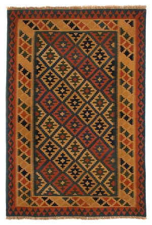 Kelim Carpet - orientalisk matta - 203 x 158 cm - flerfärgad