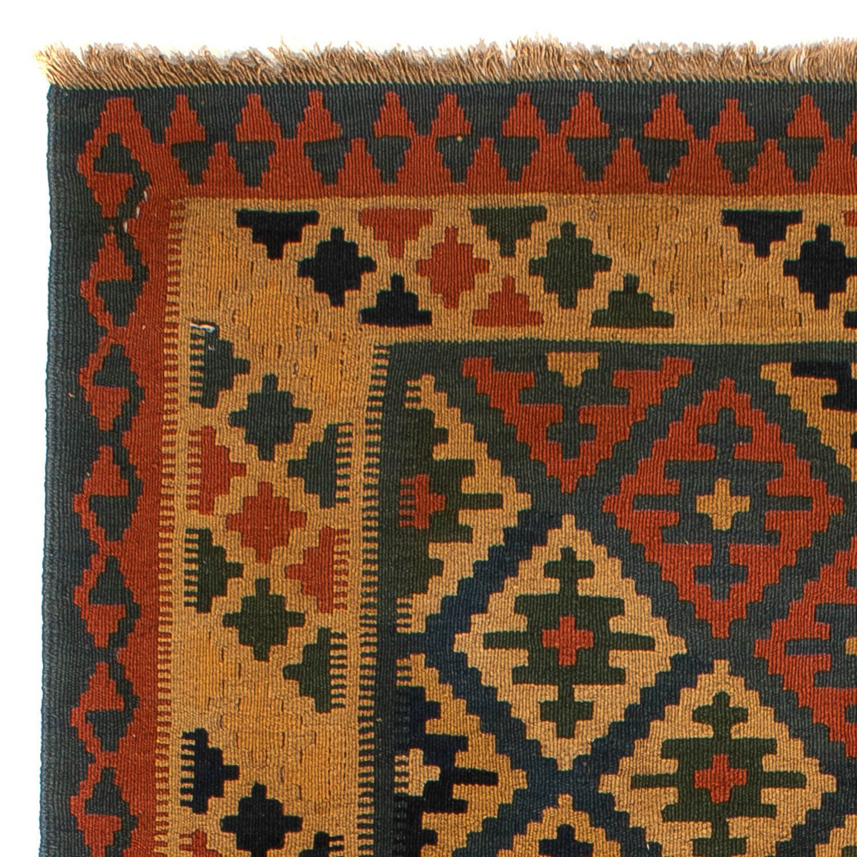 Kelim Carpet - orientalisk matta - 203 x 158 cm - flerfärgad