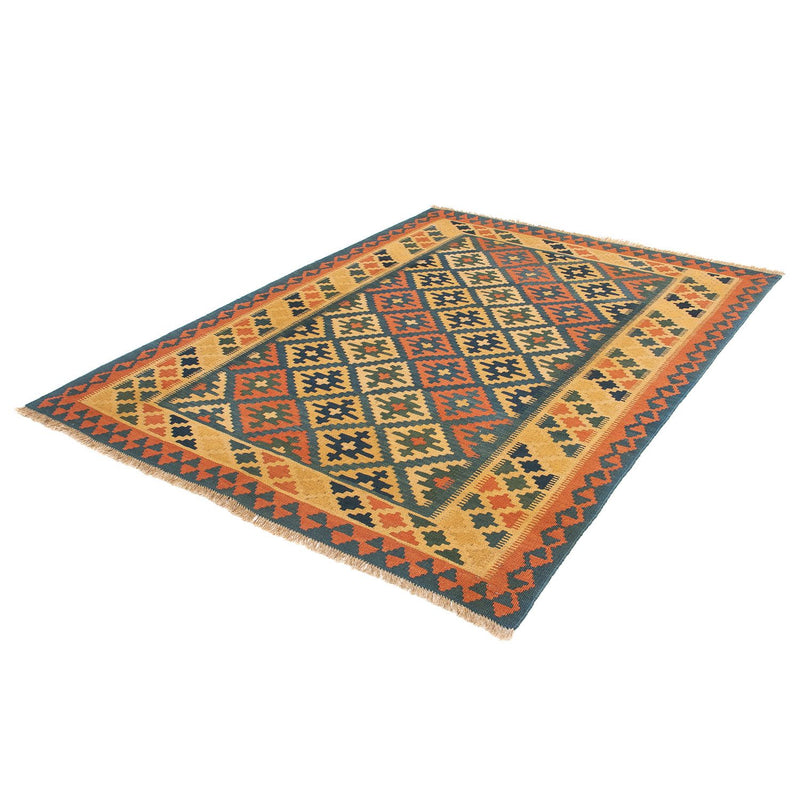 Kelim Carpet - orientalisk matta - 203 x 158 cm - flerfärgad