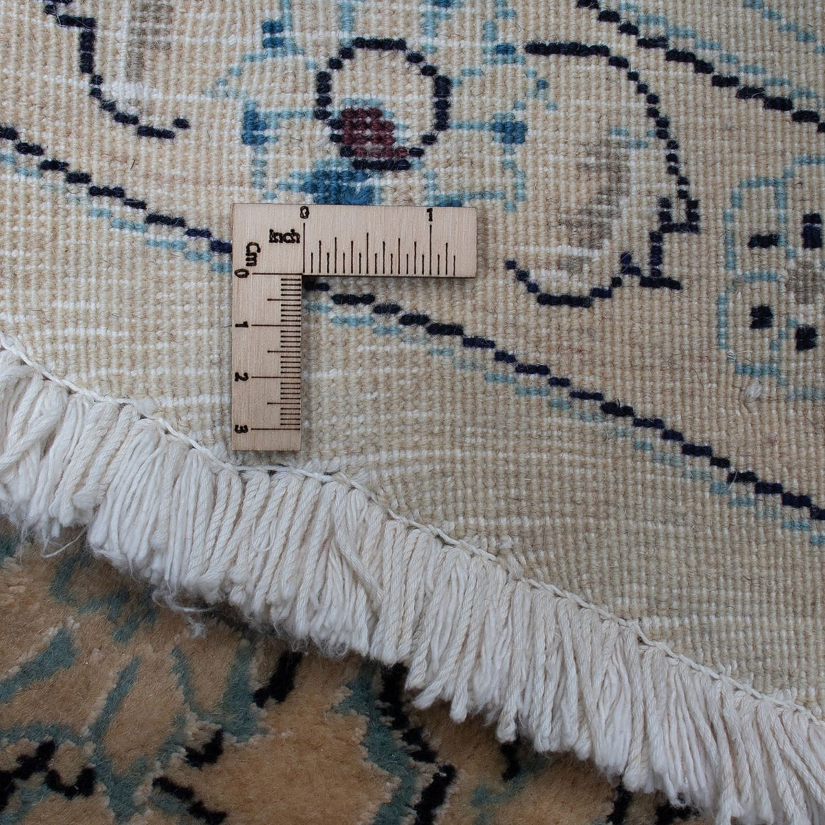 Persisk matta - Nain runt  - 287 x 287 cm - mörkröd