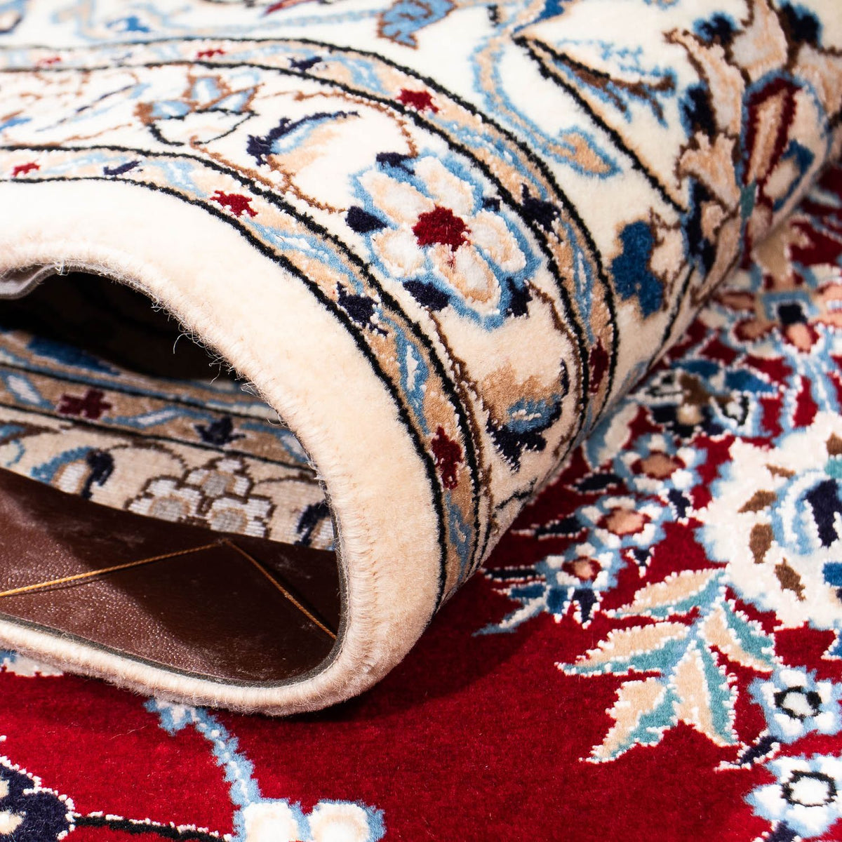 Persisk matta - Nain - Premium - 238 x 151 cm - mörkröd