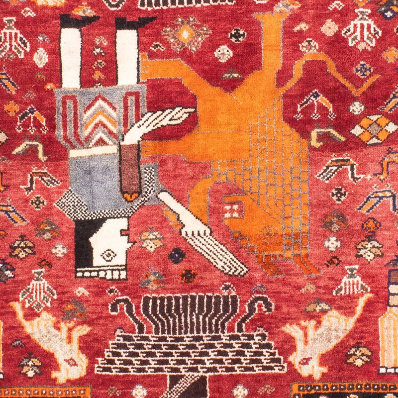 Persisk matta - Nomadic - 155 x 111 cm - mörkröd