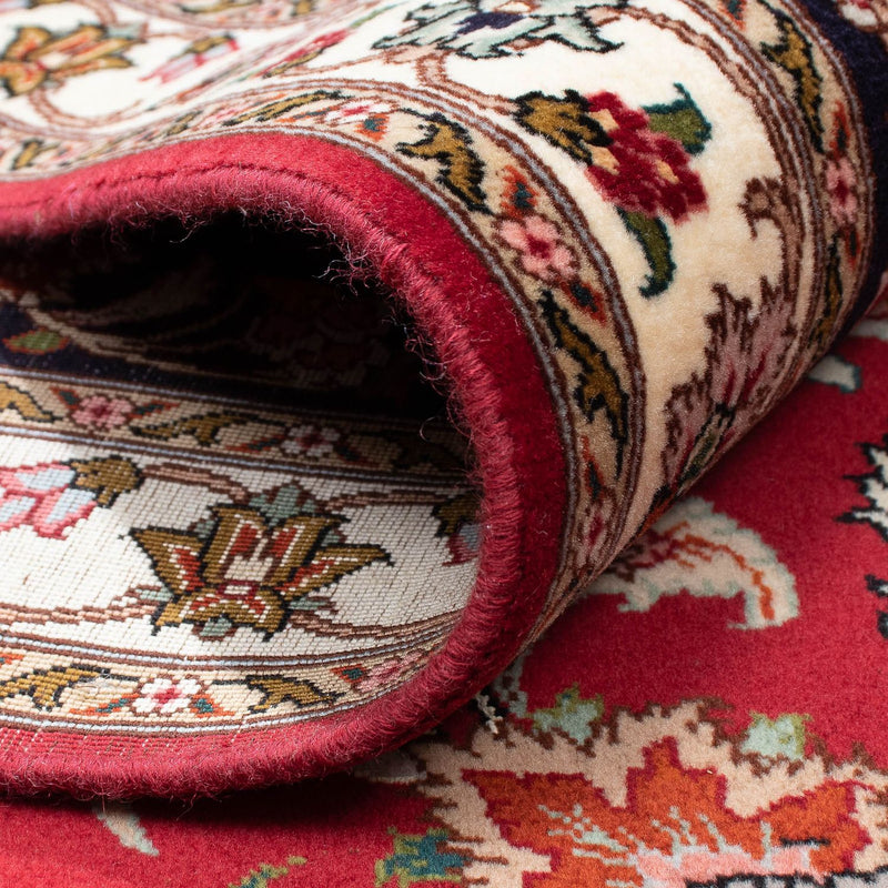 Persisk matta - Tabriz kvadrat  - 303 x 300 cm - mörkröd