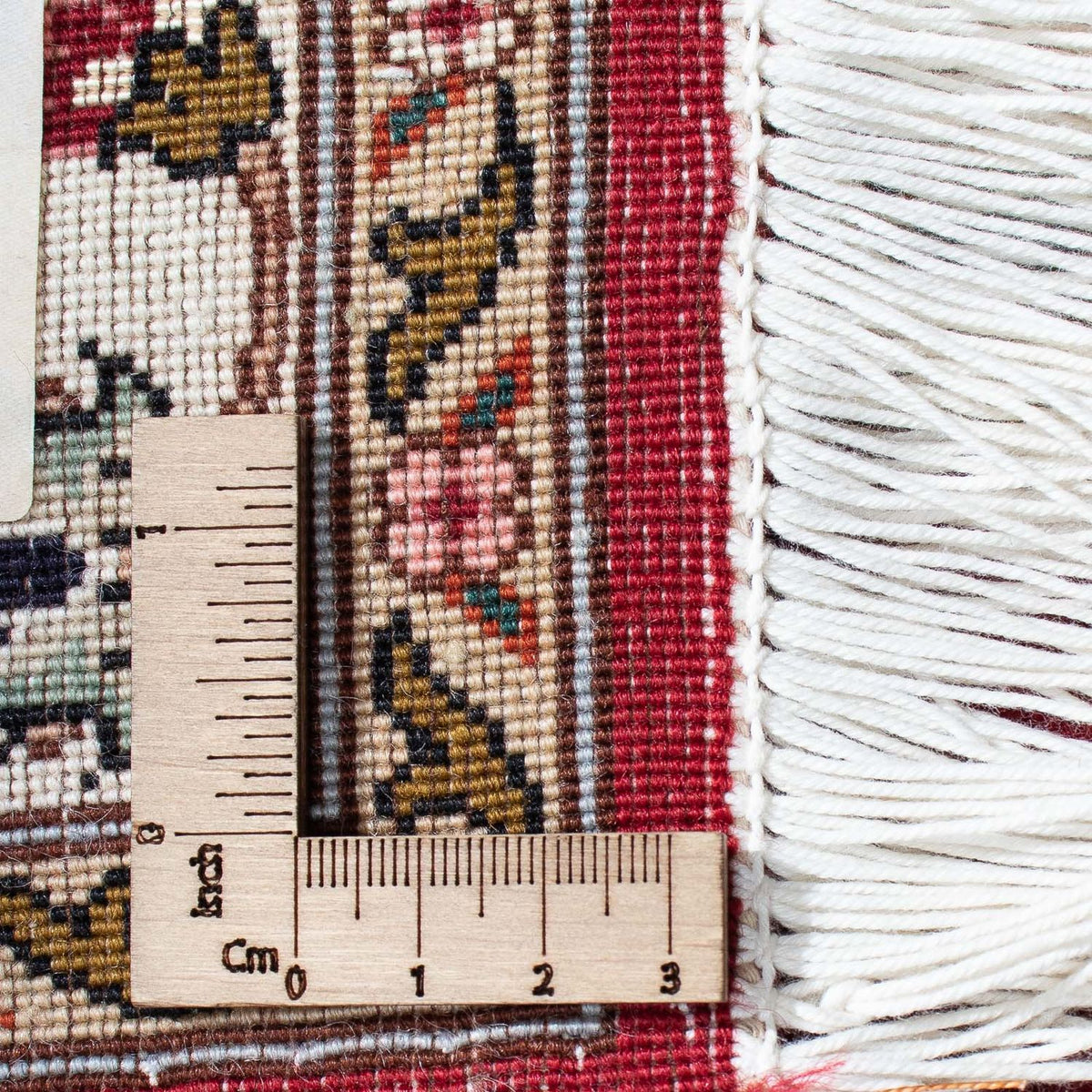 Persisk matta - Tabriz kvadrat  - 303 x 300 cm - mörkröd