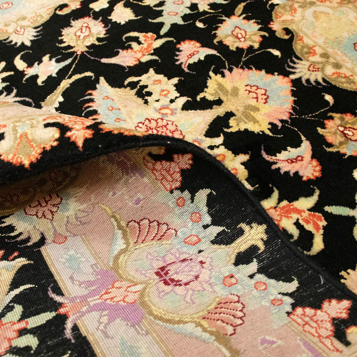 Persisk matta - Tabriz - Royal - 152 x 102 cm - svart