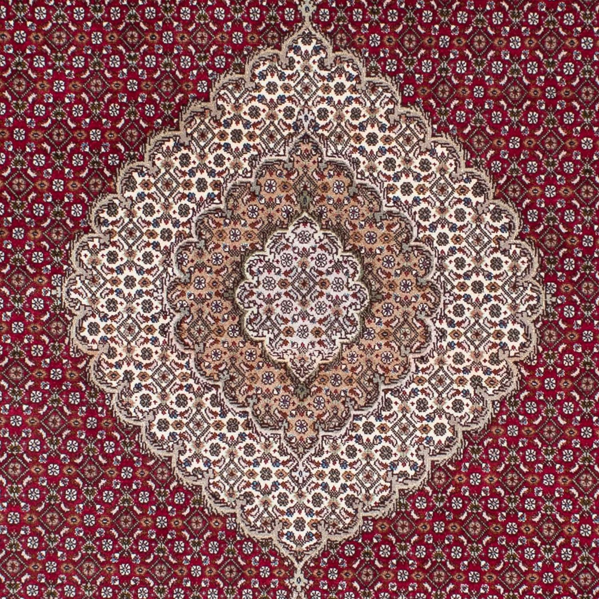Persisk matta - Tabriz - 208 x 152 cm - mörkröd
