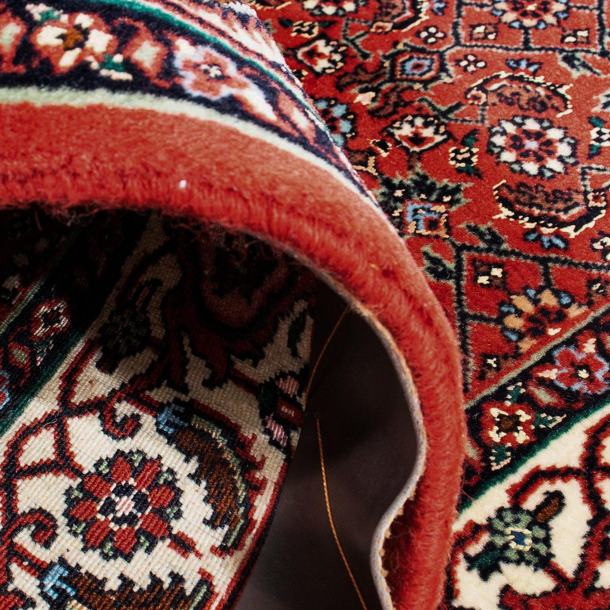 Persisk matta - Bijar kvadrat  - 97 x 95 cm - röd