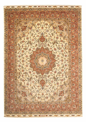 Persisk matta - Tabriz - Royal - 413 x 297 cm - brun