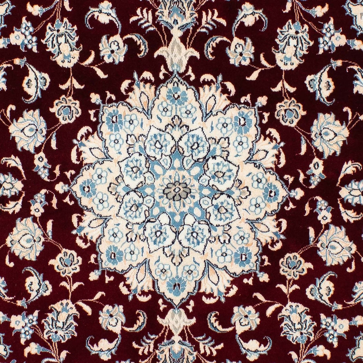 Persisk matta - Nain - Royal kvadrat  - 156 x 145 cm - mörkröd