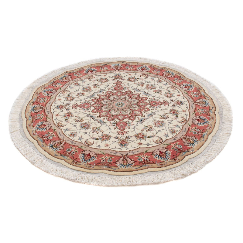 Persisk matta - Tabriz - Royal runt  - 98 x 98 cm - beige