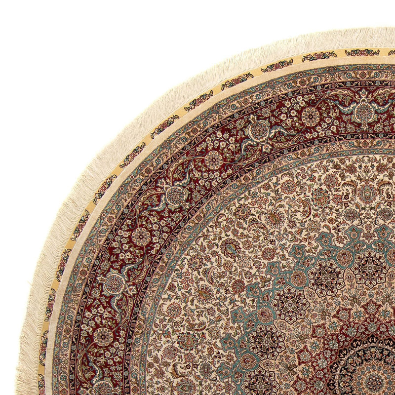 Oriental Carpet - Hereke runt  - 215 x 215 cm - ljusbrun