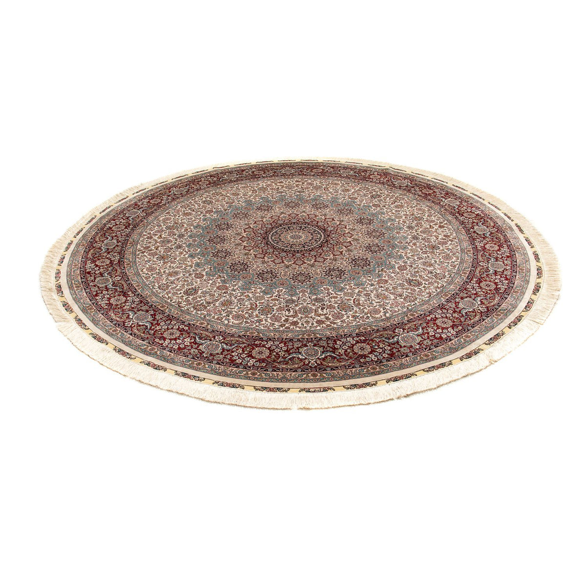 Oriental Carpet - Hereke runt  - 215 x 215 cm - ljusbrun