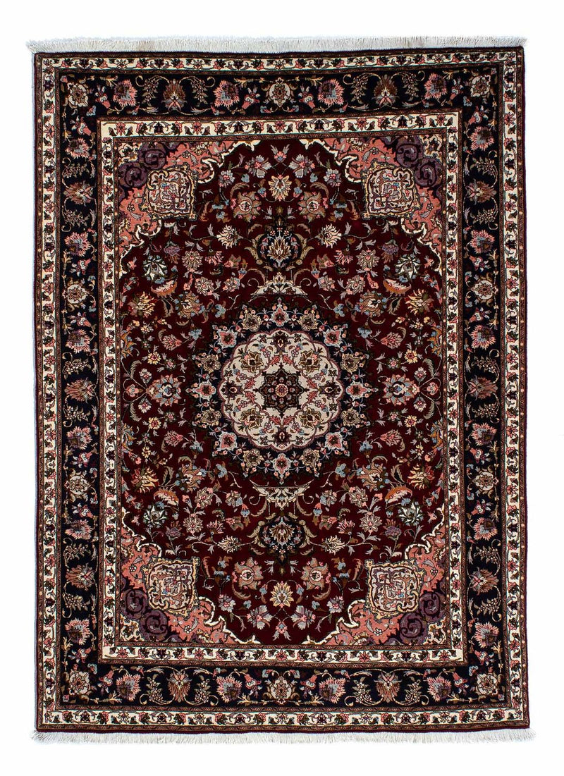 Persisk matta - Tabriz - Royal - 214 x 153 cm - mörkröd