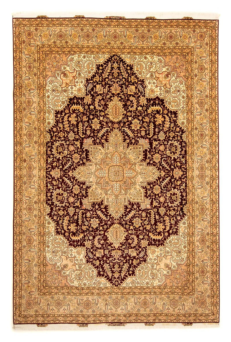 Persisk matta - Tabriz - Royal - 346 x 245 cm - ljusbrun