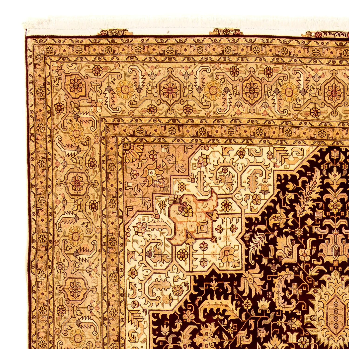 Persisk matta - Tabriz - Royal - 346 x 245 cm - ljusbrun