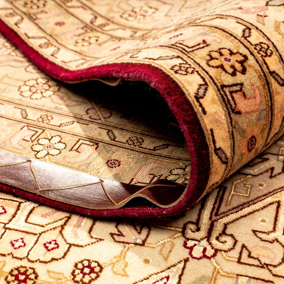 Persisk matta - Tabriz - Royal - 346 x 245 cm - ljusbrun