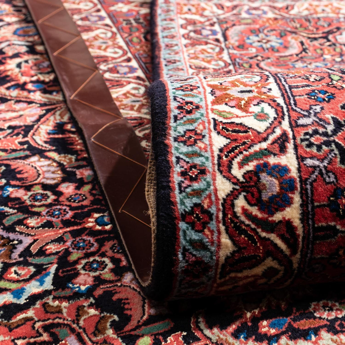 Persisk matta - Bijar - Royal - 342 x 256 cm - mörkblå