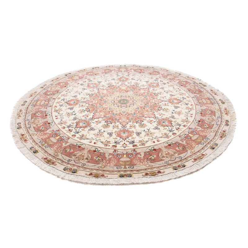 Persisk matta - Tabriz - Royal runt  - 207 x 207 cm - beige