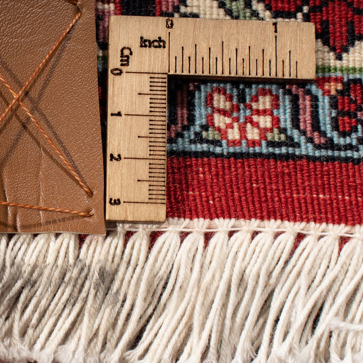 Persisk matta - Bijar - 305 x 203 cm - mörkröd