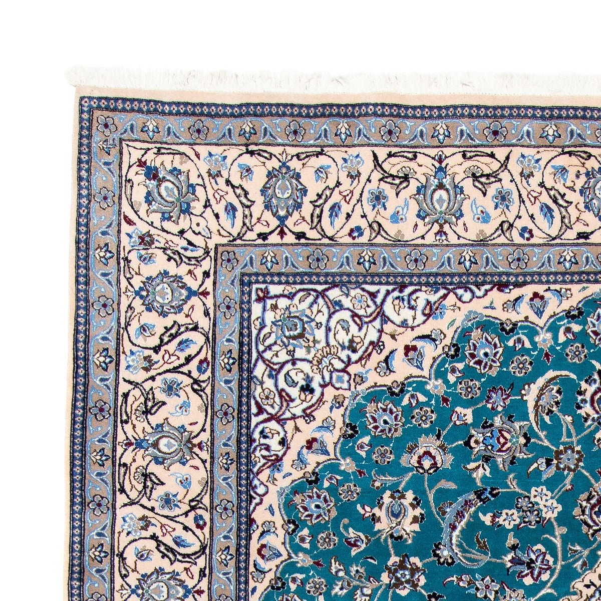 Persisk matta - Nain - Premium - 305 x 201 cm - havsblått