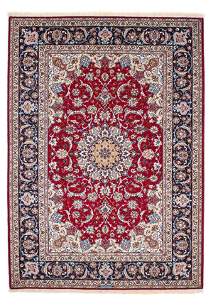 Persisk matta - Isfahan - Premium - 227 x 164 cm - mörkröd