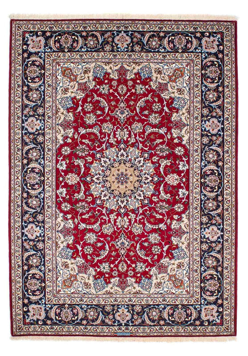 Persisk matta - Isfahan - Premium - 227 x 164 cm - mörkröd